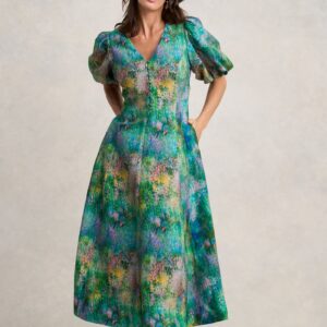 Event Dress - Abstract Monet Print